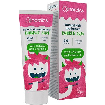 NORDICS přírodní zubní pasta pro děti s příchutí žvýkačky 50 ml