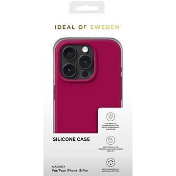 E-shop iDeal of Sweden Silikon-Schutzhülle für iPhone 15 Pro Magenta
