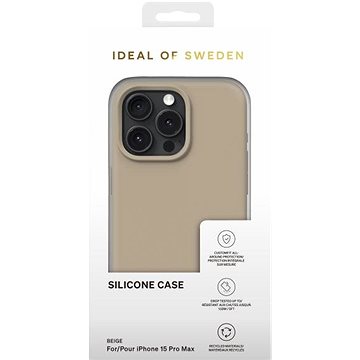 E-shop iDeal of Sweden Silikon-Schutzhülle für iPhone 15 Pro Max Beige