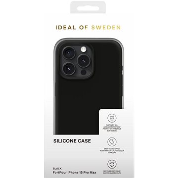 E-shop iDeal of Sweden Silikon-Schutzhülle für iPhone 15 Pro Max Black