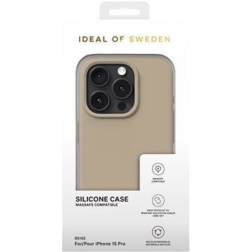 E-shop iDeal of Sweden Silikon-Schutzhülle mit Magsafe für iPhone 15 Pro Beige