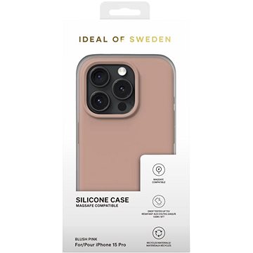 E-shop iDeal of Sweden Silikon-Schutzhülle mit Magsafe für iPhone 15 Pro Blush Pink
