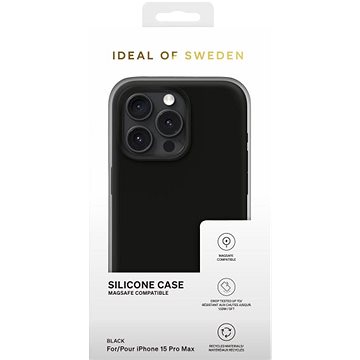 E-shop iDeal of Sweden Silikon-Schutzhülle mit Magsafe für iPhone 15 Pro Max Black