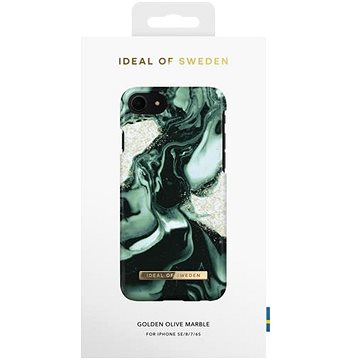 E-shop iDeal Of Sweden Fashion Cover für iPhone 8/7/6/6S/SE (2020/2022) - Golden Olive Marble