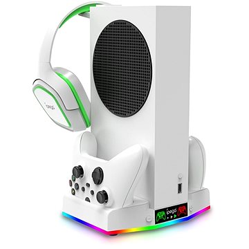 E-shop iPega XBS011S Multifunktionaler, wiederaufladbarer RGB-Ständer mit Kühlung für die Xbox S-Series + 2
