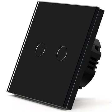 iQtech Millennium, WiFi 2x NoN vypínač Smartlife, černý
