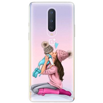 iSaprio Kissing Mom - Brunette and Boy pro OnePlus 8