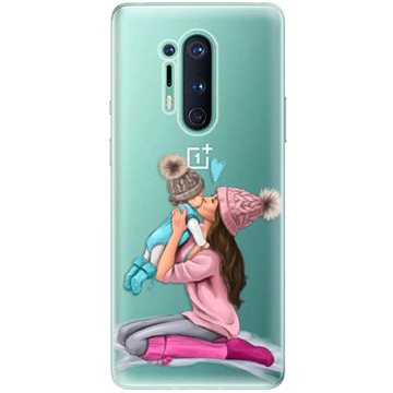 iSaprio Kissing Mom - Brunette and Boy pro OnePlus 8 Pro