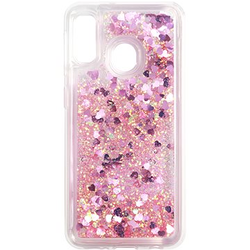 iWill Glitter Liquid Heart Case pro Samsung Galaxy A20e Pink