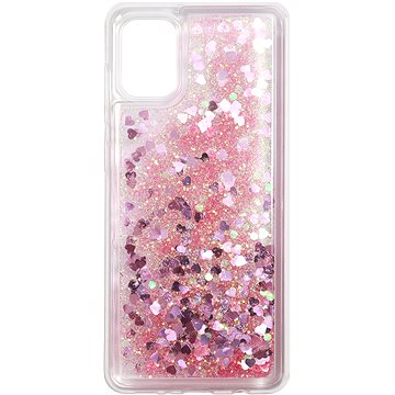 iWill Glitter Liquid Heart Case pro Samsung Galaxy A31 Pink
