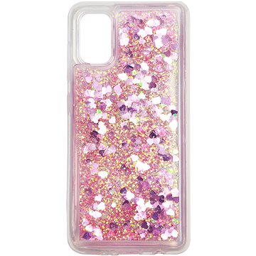 iWill Glitter Liquid Heart Case pro Samsung Galaxy A41 Pink