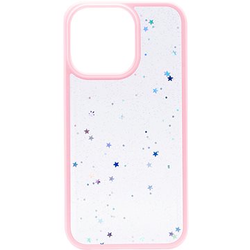 E-shop iWill Clear Glitter Star Phone Case für iPhone 13 Pro Pink