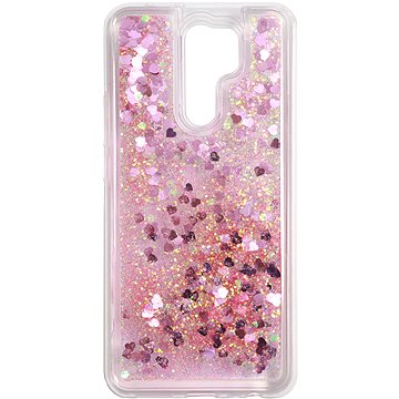 iWill Glitter Liquid Heart Case pro Xiaomi Redmi 9 Pink