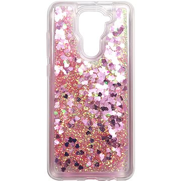 iWill Glitter Liquid Heart Case pro Xiaomi Redmi Note 9 Pink