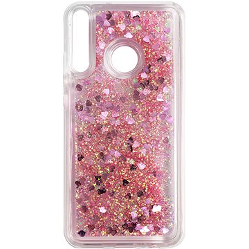 iWill Glitter Liquid Heart Case pro Huawei P40 Lite Pink