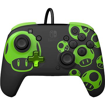 E-shop PDP REMATCH Wired Controller - 1Up Glow In The Dark - Nintendo Switch