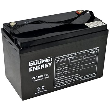 GOOWEI ENERGY OTL100-12, baterie 12V, 100Ah, DEEP CYCLE
