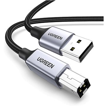 E-shop UGREEN USB-A to USB-B Printer Cable Aluminum Case Braided 1.5m (Black)