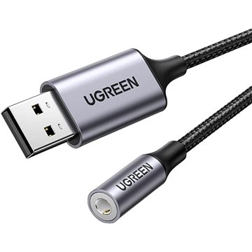 E-shop UGREEN USB 2.0 to 3.5mm Audio Adapter Aluminum Alloy 25cm (Dark Gray)