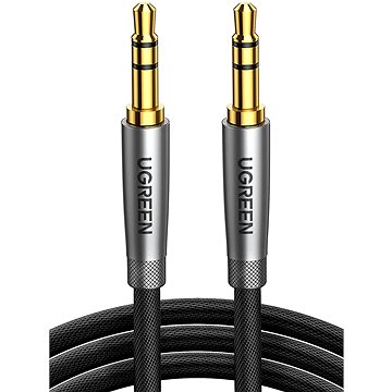 E-shop UGREEN 3.5mm Cable Male to Male Alu Case Braid 1m (Silver gray)