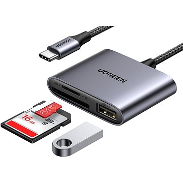 E-shop UGREEN USB-C auf SD/TF + USB 2.0 Memory Card Reader