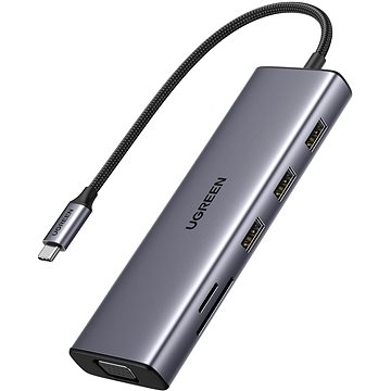E-shop UGREEN 9-in-1 USB-C to HDMI/3*USB 3.0/VGA/RJ45/SD/TF/PD100W