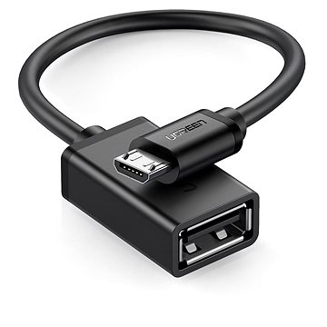 E-shop Ugreen micro USB -> USB 2.0 OTG Adapter 0.1m Cable Black