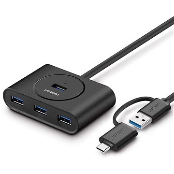 E-shop Ugreen USB 3.0 A With USB-C Adaptor 4 Ports HUB