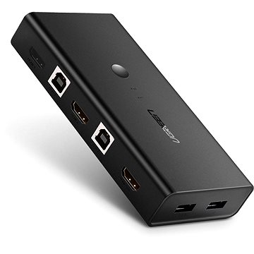 E-shop Ugreen 2 In 1 Out HDMI + USB-B + USB-A KVM Switch Black