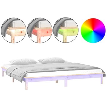 VidaXL Rám postele s LED světlem 120 × 200 cm masivní dřevo