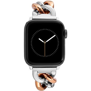 Anne Klein Řemínek řetízkový pro Apple Watch Watch 38mm / 40mm / 41mm stříbrný/zlatý