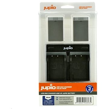 E-shop Set Jupio 2x Akkus BLS5 / BLS50 - 1210 mAh und duales Ladegerät für Olympus